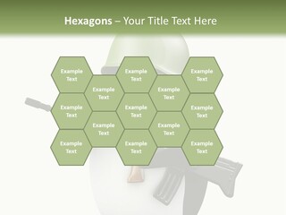 Battlefield Khaki Protect PowerPoint Template