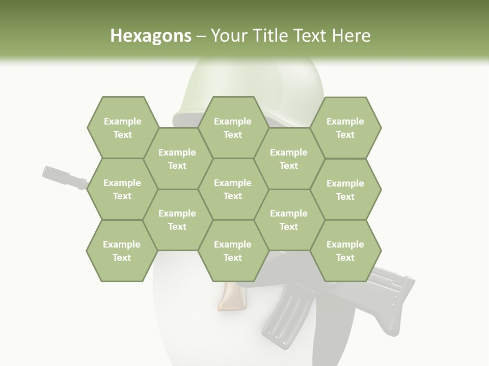 Battlefield Khaki Protect PowerPoint Template