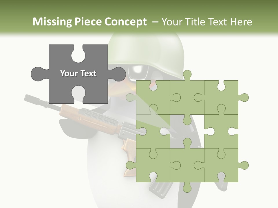 Battlefield Khaki Protect PowerPoint Template