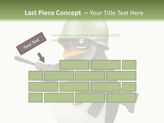 Battlefield Khaki Protect PowerPoint Template