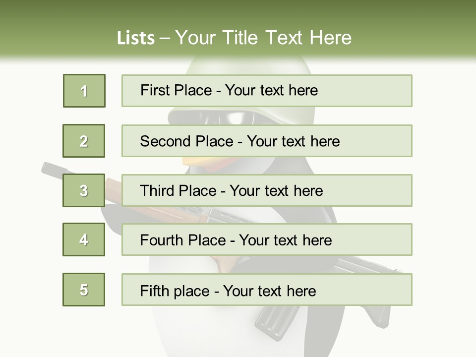 Battlefield Khaki Protect PowerPoint Template