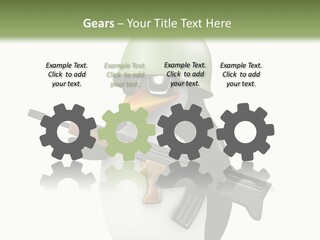Battlefield Khaki Protect PowerPoint Template