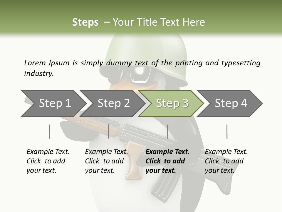 Battlefield Khaki Protect PowerPoint Template