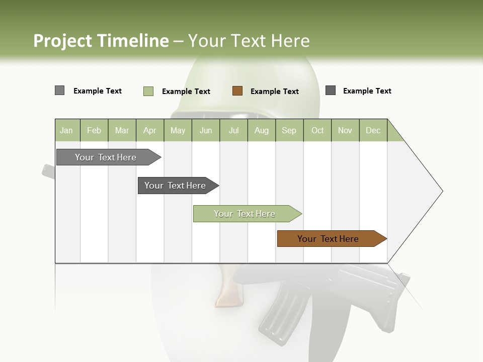Battlefield Khaki Protect PowerPoint Template