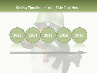 Battlefield Khaki Protect PowerPoint Template