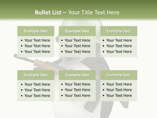 Battlefield Khaki Protect PowerPoint Template