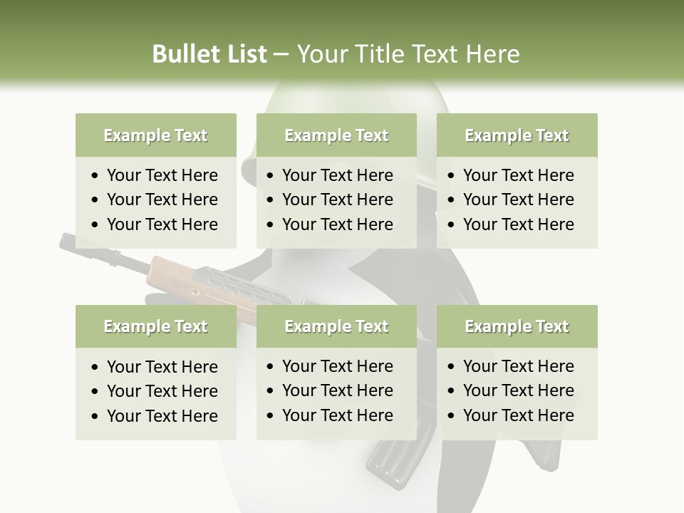 Battlefield Khaki Protect PowerPoint Template