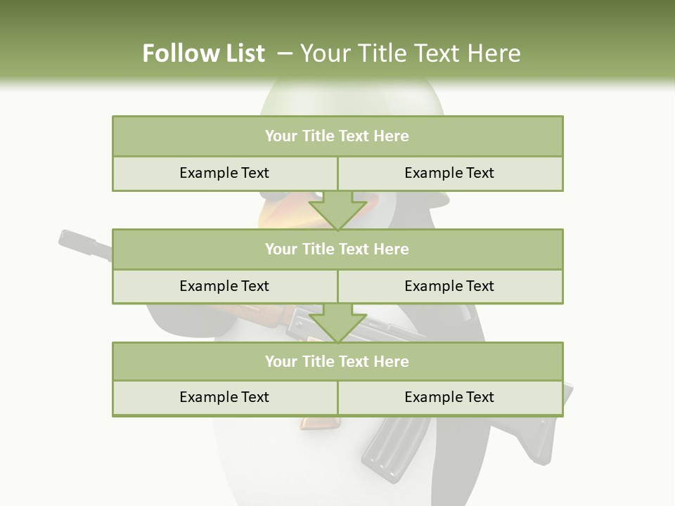 Battlefield Khaki Protect PowerPoint Template