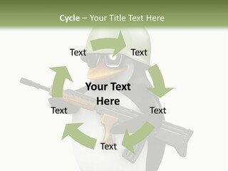 Battlefield Khaki Protect PowerPoint Template
