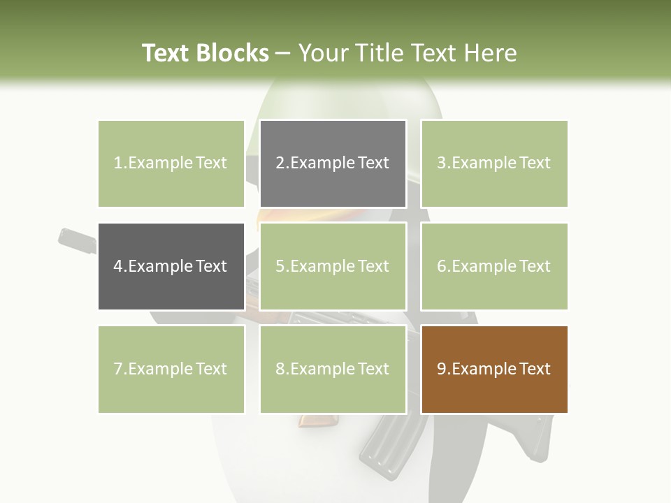 Battlefield Khaki Protect PowerPoint Template