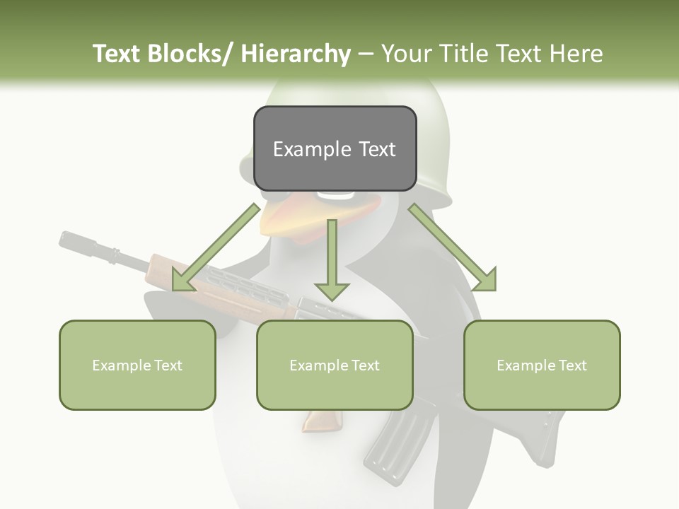 Battlefield Khaki Protect PowerPoint Template