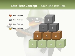 Battlefield Khaki Protect PowerPoint Template