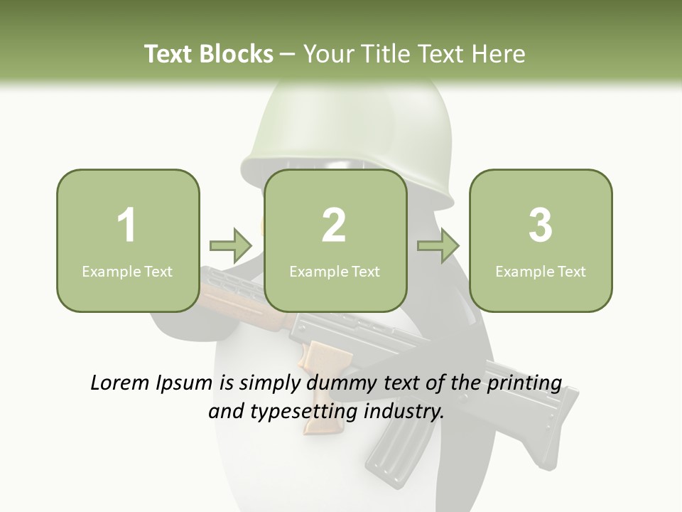 Battlefield Khaki Protect PowerPoint Template