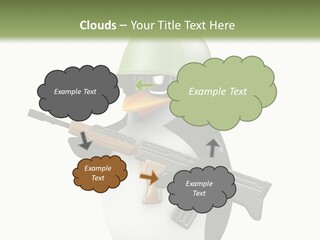 Battlefield Khaki Protect PowerPoint Template