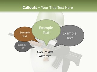 Battlefield Khaki Protect PowerPoint Template