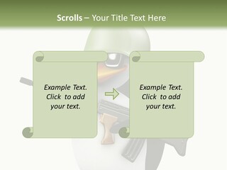 Battlefield Khaki Protect PowerPoint Template