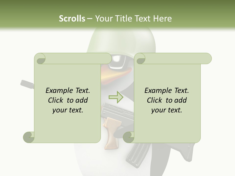 Battlefield Khaki Protect PowerPoint Template