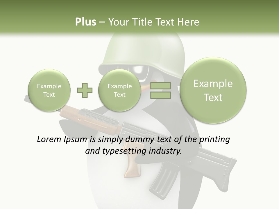 Battlefield Khaki Protect PowerPoint Template