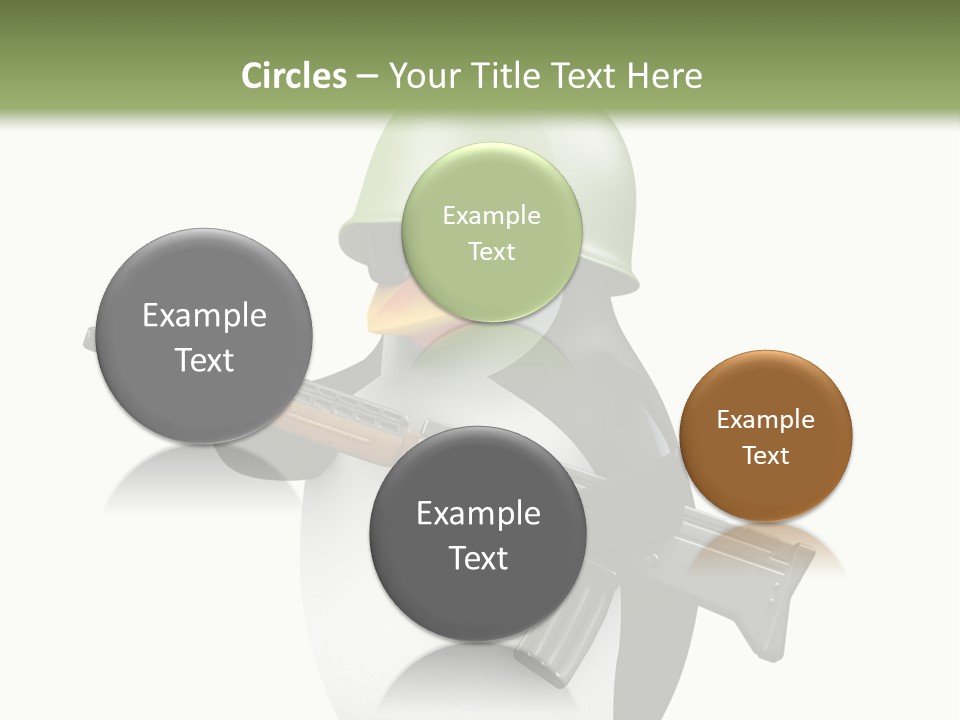 Battlefield Khaki Protect PowerPoint Template