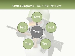 Battlefield Khaki Protect PowerPoint Template