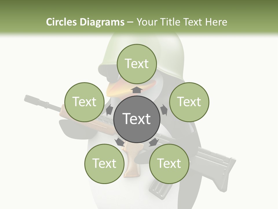 Battlefield Khaki Protect PowerPoint Template