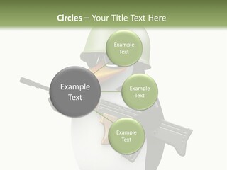 Battlefield Khaki Protect PowerPoint Template