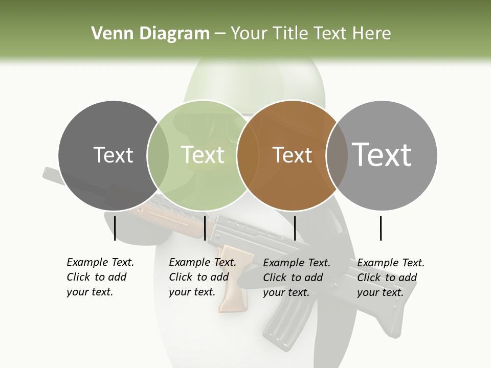 Battlefield Khaki Protect PowerPoint Template