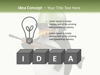 Battlefield Khaki Protect PowerPoint Template