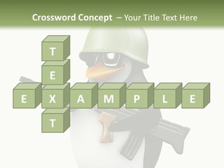 Battlefield Khaki Protect PowerPoint Template