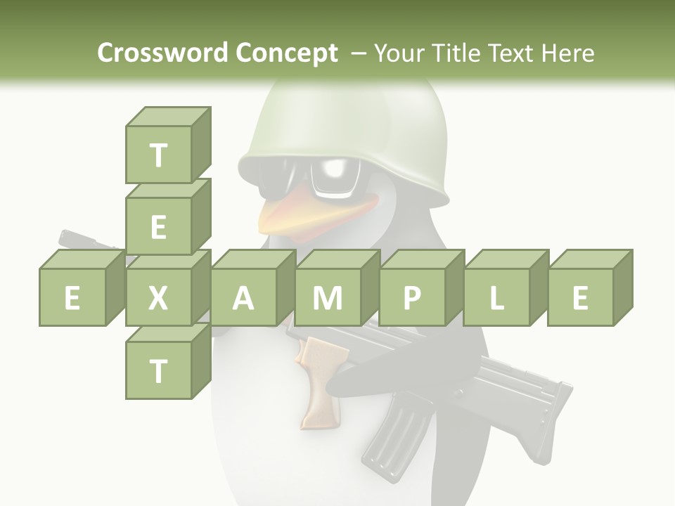 Battlefield Khaki Protect PowerPoint Template