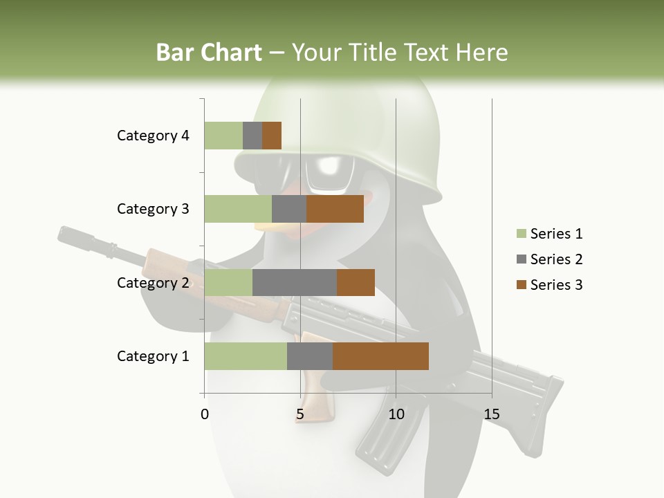 Battlefield Khaki Protect PowerPoint Template