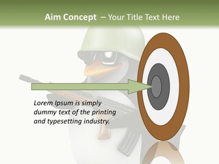 Battlefield Khaki Protect PowerPoint Template