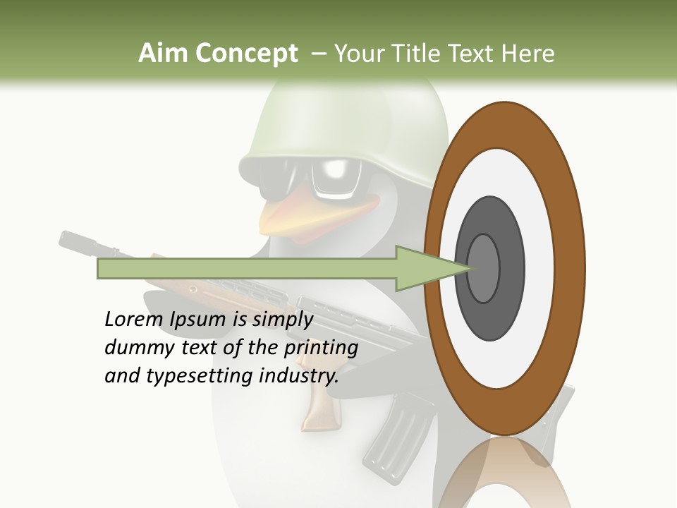 Battlefield Khaki Protect PowerPoint Template