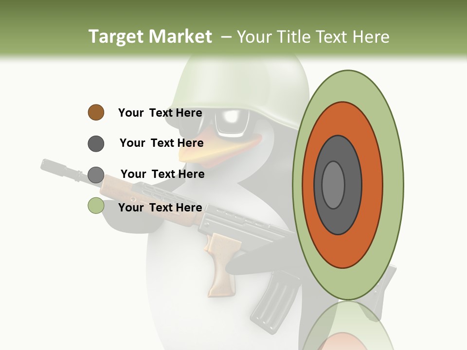 Battlefield Khaki Protect PowerPoint Template