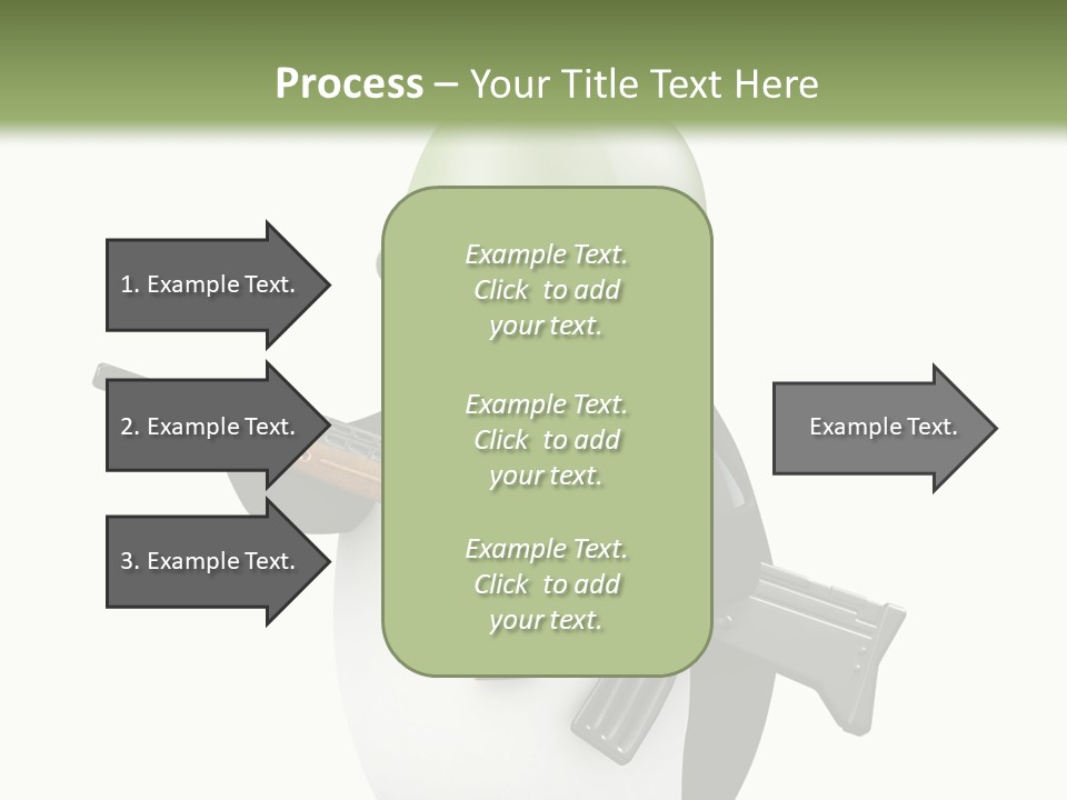 Battlefield Khaki Protect PowerPoint Template