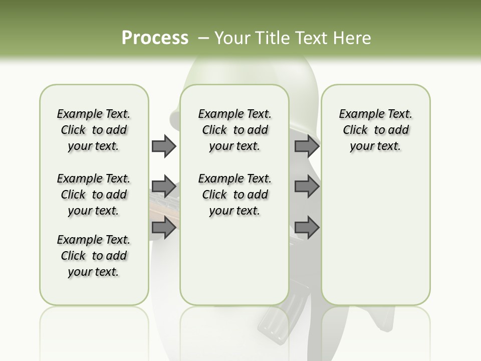 Battlefield Khaki Protect PowerPoint Template