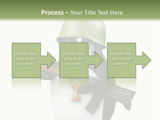 Battlefield Khaki Protect PowerPoint Template