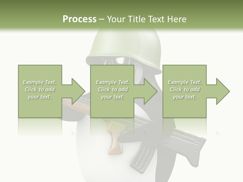 Battlefield Khaki Protect PowerPoint Template