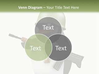 Battlefield Khaki Protect PowerPoint Template