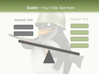 Battlefield Khaki Protect PowerPoint Template