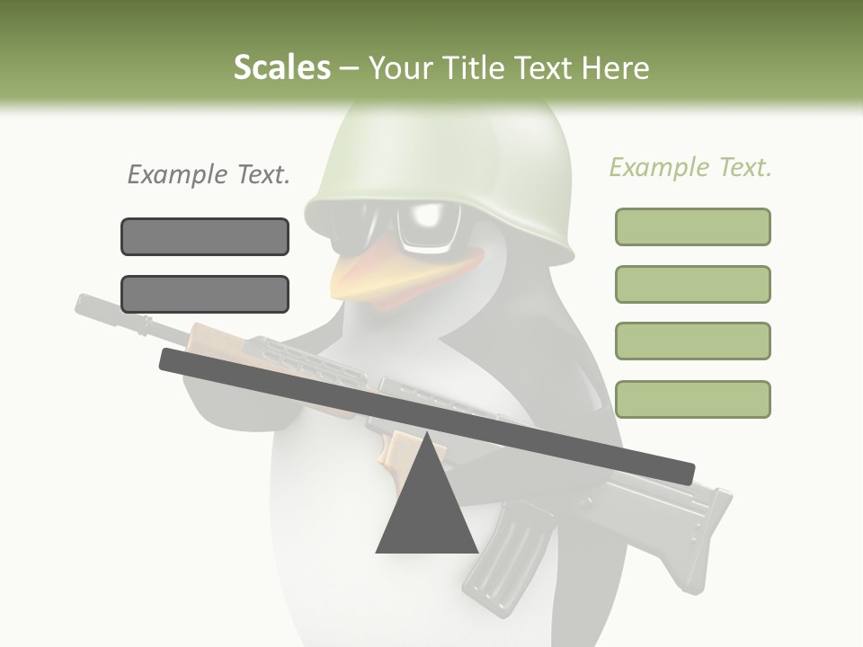 Battlefield Khaki Protect PowerPoint Template