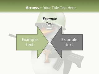 Battlefield Khaki Protect PowerPoint Template