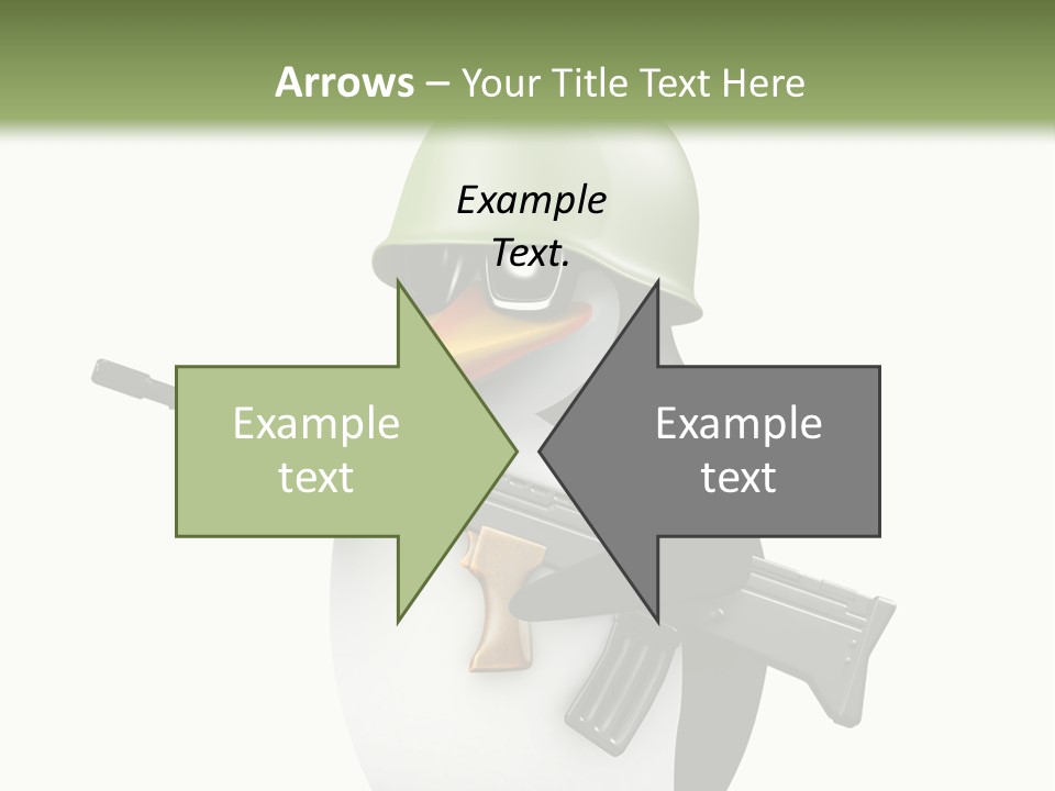 Battlefield Khaki Protect PowerPoint Template