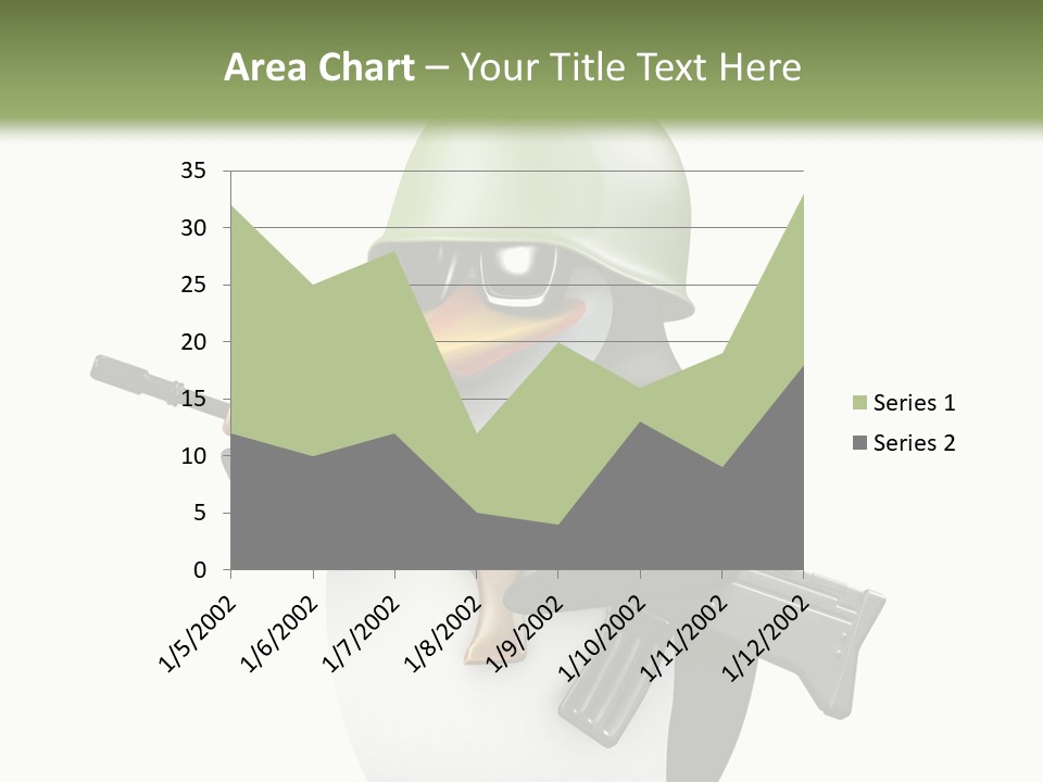 Battlefield Khaki Protect PowerPoint Template