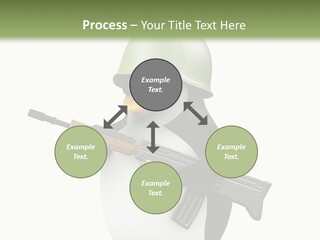 Battlefield Khaki Protect PowerPoint Template