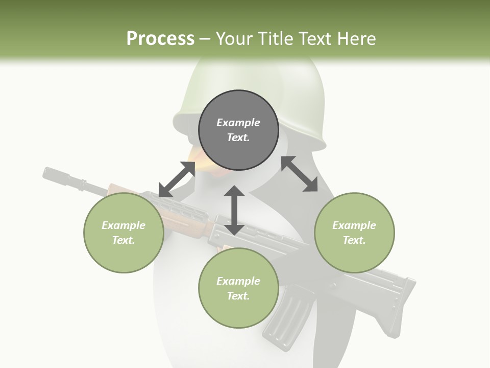 Battlefield Khaki Protect PowerPoint Template