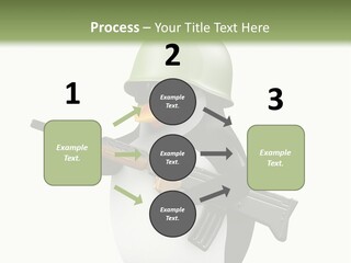 Battlefield Khaki Protect PowerPoint Template