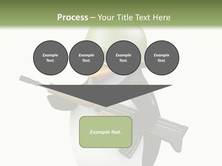 Battlefield Khaki Protect PowerPoint Template