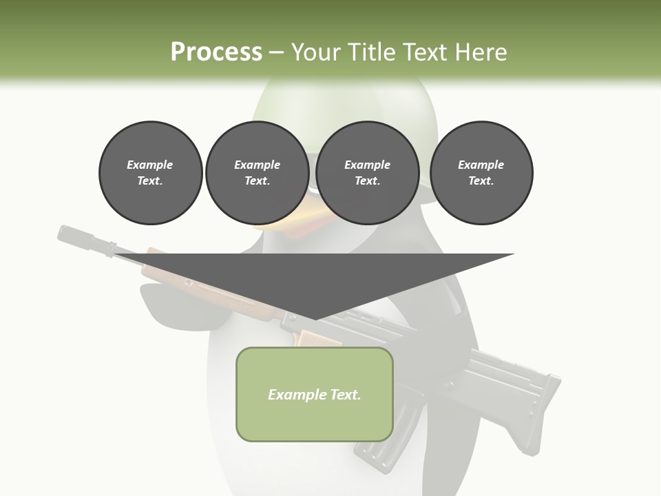 Battlefield Khaki Protect PowerPoint Template