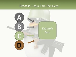 Battlefield Khaki Protect PowerPoint Template
